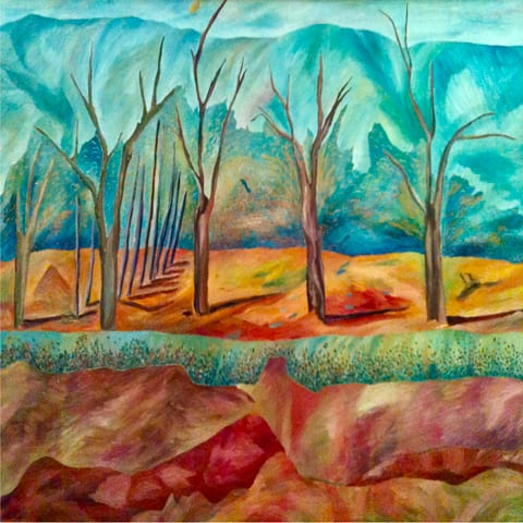 Winter by Kathy Leland, oil on canvas