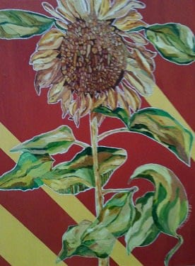 Sunflower by Kathy Leland, oil on canvas
