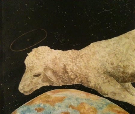 Lamb of God by Kathy Leland, oil on canvas
