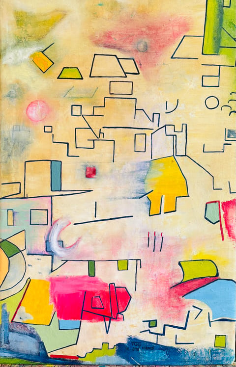 Integrity of the line by Kathy Leland, oil on canvas