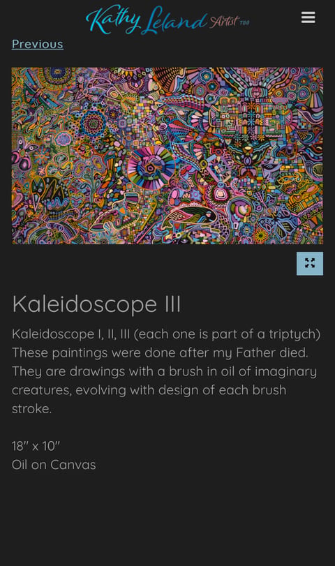 Kaleidoscope  III by Kathy Leland, oil on canvas