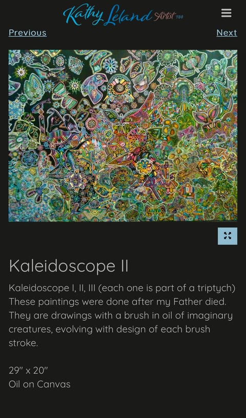 Kaleidoscope  II by Kathy Leland, oil on canvas