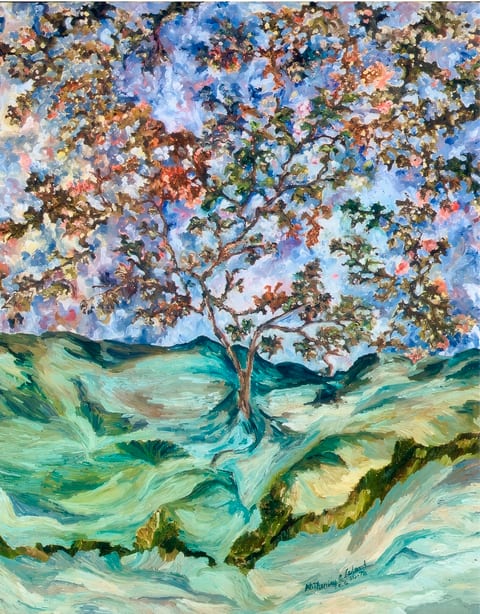 Tree of Life by Kathy Leland, oil on canvas