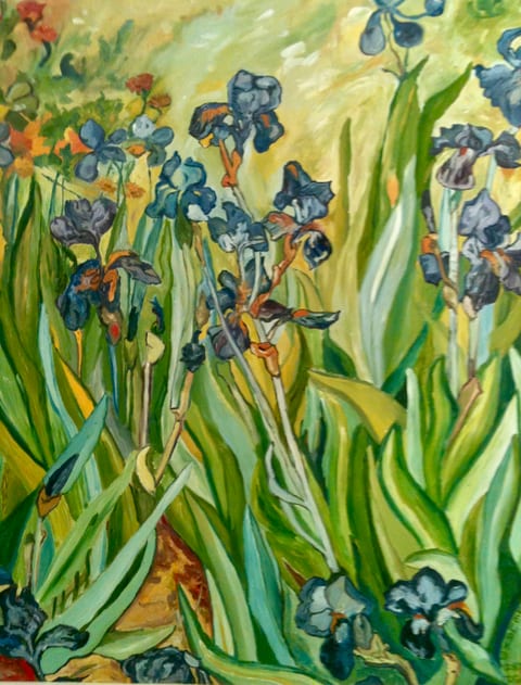 Homage to Van Gogh by Kathy Leland, oil on canvas