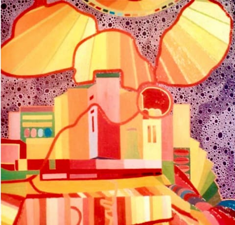 Space City by Kathy Leland, oil on canvas