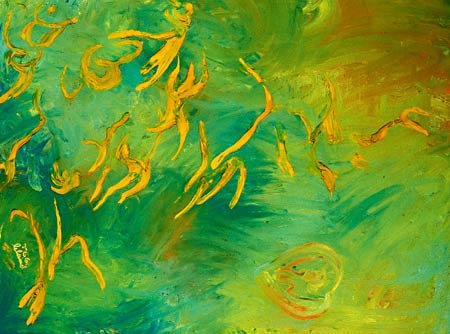 Dance of Infinity by Kathy Leland, oil on canvas