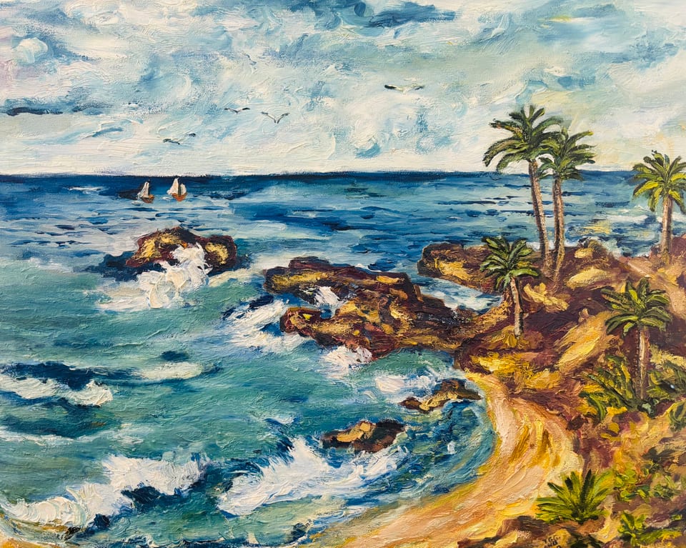 Laguna Beach by Kathy Leland, oil on canvas