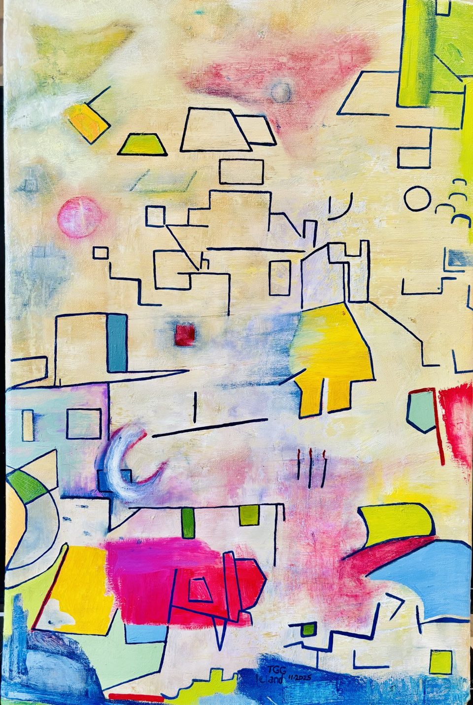 The integrity of the Line by Kathy Leland, oil on canvas