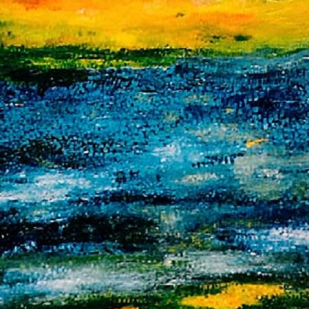 Abstract Ocean by Kathy Leland, oil on canvas
