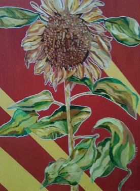 Sunflower by Kathy Leland, oil on canvas