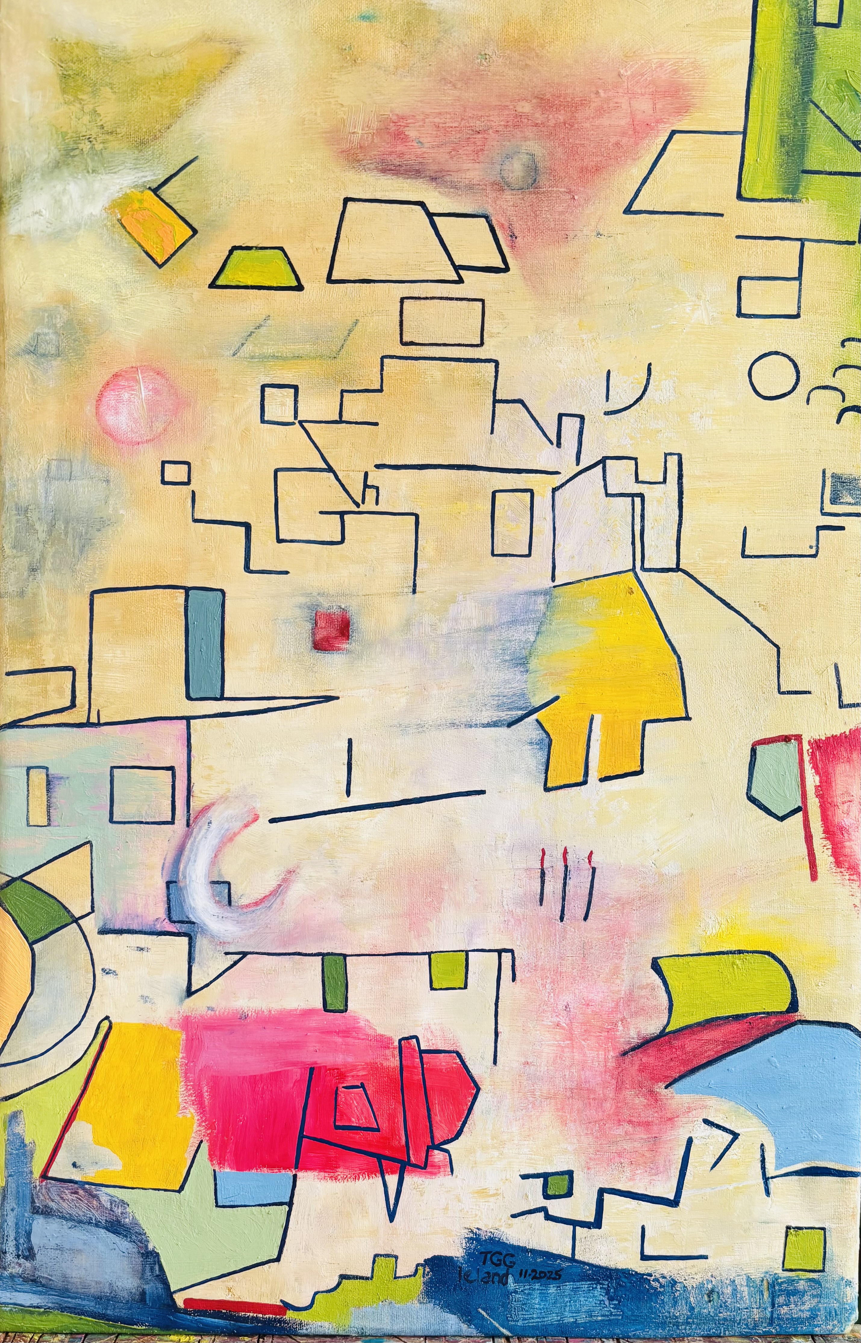 Integrity of the line by Kathy Leland, oil on canvas