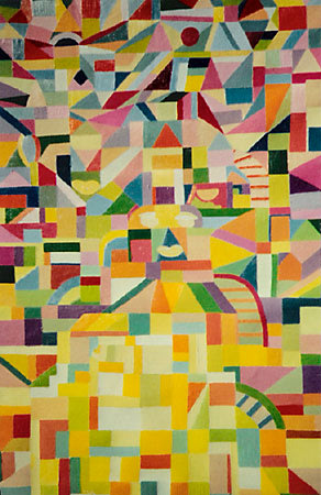 Geometric Progression by Kathy Leland, oil on canvas