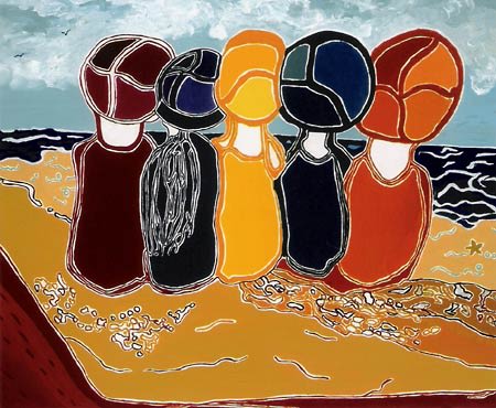 Little Rascals by Kathy Leland, oil on canvas