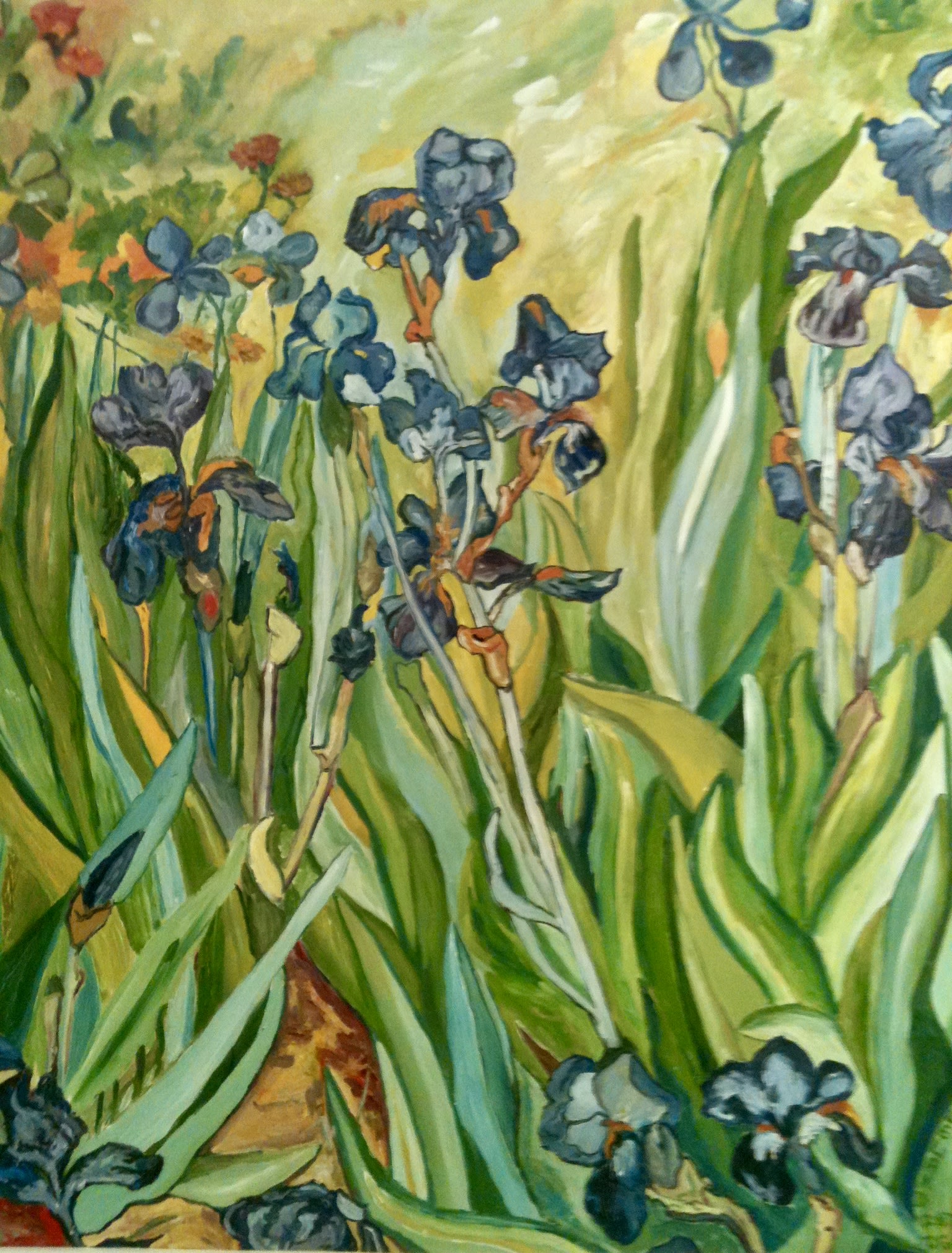 Homage to Van Gogh by Kathy Leland, oil on canvas