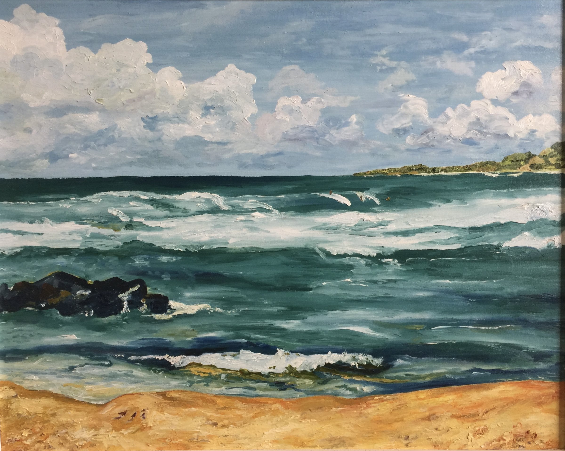 Aloha Shores by Kathy Leland, oil on canvas